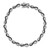 Sterling Silver Rhod-plated 7.5in Black/White CZ Infinity Bracelet