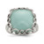 Sterling Silver Rhod-plated Created Amazonite Polished/Textured Ring - QR-5F81D237-6434