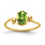14k 7x5mm Oval Peridot Checker ring - Y4-421996A0-5164