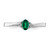 Sterling Silver Rhod-plated Created Emerald/Diamond Birthstone Ring - QB-4D48A119-7603