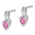 Sterling Silver Rhod-plated Created Pink Sapphire/Diamond Earrings - EM-5BD7BDD0-6637