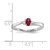 Sterling Silver Rhod-plated Created Ruby/Diamond Birthstone Ring - QB-ADF8ABB9-2823