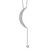 Sterling Silver Rhod-plated CZ Moon and Star w/2in ext. Necklace