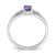 Sterling Silver Rhod-plated Diamond Amethyst Ring - QR-AA3BF656-2445