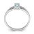 Sterling Silver Rhod-plated Diamond Aquamarine Ring - QR-D49E44E1-1772