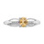Sterling Silver Rhod-plated Diamond Citrine Ring - QR-922E5DC9-4847