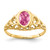 14k 7x5mm Oval Pink Tourmaline Ring