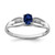 Sterling Silver Rhod-plated Diamond Created Sapphire Ring - QR-1C75F6AC-5582