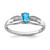 Sterling Silver Rhod-plated Diamond Light Swiss Blue Topaz Ring - QR-589A1542-6431