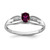Sterling Silver Rhod-plated Diamond Rhodolite Garnet Ring - QR-9B799F5C-9812