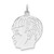 Sterling Silver Rhod-plated ENG. Boy Polished Front/Satin Back Disc Charm - QM-90DE2FB8-2751