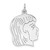 Sterling Silver Rhod-plated ENG. Girl Polished Front/Satin Back Disc Charm - QM-5584DA20-7164