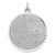 Sterling Silver Rhod-plated Eng. Rnd Patterned Polish Front/Satin Back Disc - QM-FD21BE7D-3512