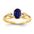 14k 7x5mm Oval Sapphire AA Diamond ring