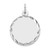 Sterling Silver Rhod-plated Eng. Rnd Polish Front/Satin Back Disc Charm - QM-632E935C-8496