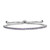 Sterling Silver Rhod-plated February Purple CZ Adjustable Bracelet