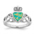 Sterling Silver Rhod-plated Lab Created Opal Celtic Knot Crown Ring - QR-222668A5-1003