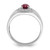 Sterling Silver Rhod-plated Men's African Ruby and White Topaz Ring - QR-B5D0AE68-7363