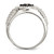 Sterling Silver Rhod-plated Mens Black Diamond Polished/Satin Ring - QR-4CB9ECAF-7807