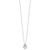 Sterling Silver Rhod-plated MOP/CZ Paw w/2IN Ext Necklace