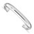 Sterling Silver Rhod-plated Polished & Domed 6mm Children's Cuff Bangle - QB-E9B27892-5378