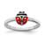 Sterling Silver Rhod-plated Polished & Enameled Ladybug Children's Ring - QR-1B8DDE20-1467