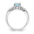 Sterling Silver Rhod-plated Polished Blue Topaz and White CZ Ring - QR-4D041DCE-6131