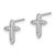 Sterling Silver Rhod-plated Polished CZ Passion Cross Post Earrings