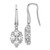 Sterling Silver Rhod-plated Polished Fancy CZ Cluster Dangle Earrings