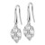 Sterling Silver Rhod-plated Polished Fancy CZ Cluster Dangle Earrings