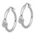 Sterling Silver Rhod-plated Polished Knot Large Round Hoop Earrings