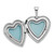 Sterling Silver Rhod-plated Polished/Satin Diamond 16mm D/C Heart Locket
