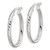 Sterling Silver Rhod-plated Textured 3mm Hollow Oval Hoop Earrings - QE-70A3E1D9-9830
