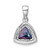 Sterling Silver Rhod-plated Trillion Mystic Fire/White Topaz Pendant