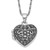 Sterling Silver Rhod-pltd Floral Marcasite Heart Locket 18in Necklace