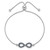 Sterling Silver Rhod-pltd Glitter Infused Infinity Adjustable Bracelet