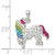 Sterling Silver Rhod-pltd Multi-color Preciosa Crystal Unicorn Pendant