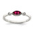Sterling Silver Rhod-pltd Polished Created Ruby and White Topaz Ring - QR-330467A5-2990