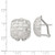 Sterling Silver Rhod-pltd Polished Woven Square Omega Back Earrings