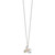 Sterling Silver Rhod-pltd w/12K Accents Hummingbird 18in Necklace