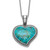 Sterling Silver RH-pl Oxidized Compressed Turquoise w/1.75in ext Necklace - QG-80D17EA2-7454
