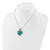 Sterling Silver RH-pl Oxidized Compressed Turquoise w/1.75in ext Necklace - QG-80D17EA2-7454