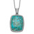 Sterling Silver RH-pl Oxidized Compressed Turquoise w/1.75in ext Necklace - QG-F756CBCA-3461