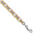 Sterling Silver RH-plate Rose & Yellow-tone Paperclip Link 3-strand Brace