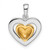 Sterling Silver RH-plated & Gold-plated Heart Pendant