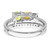 Sterling Silver RH-plated 1.02t.w. PE/CI/GA/WT Bypass Ring - QR-8B450153-7736