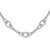 Sterling Silver Rh-plated 18in w/1.5in ext Interlocking Circles Necklace