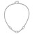 Sterling Silver Rh-plated 18in w/1.5in ext Interlocking Circles Necklace