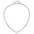 Sterling Silver Rh-plated 18in w/2in ext Fancy 2-Strand Ovals Necklace