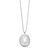 Sterling Silver RH-plated 26mm Floral Oval Locket Necklace